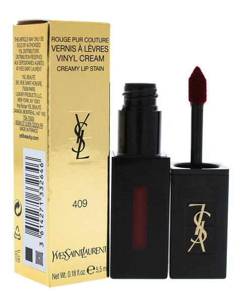 YSL Women's 0.18oz Burgundy Vibes Vinyl Cream Lip Stain