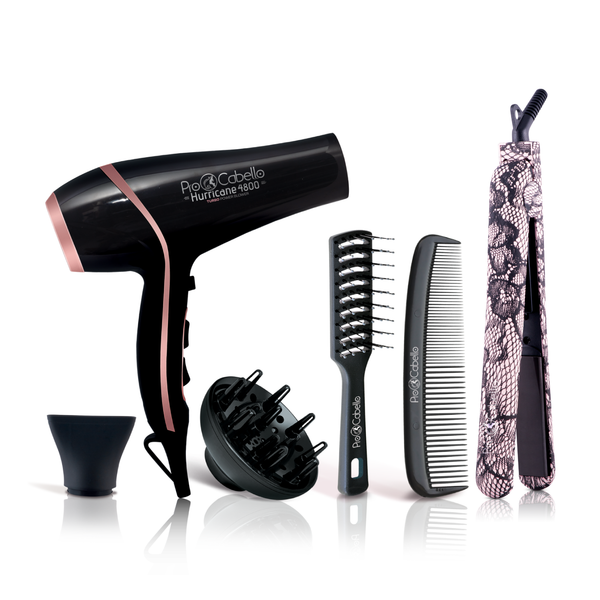 Hurricane Turbo Power Blower 4800 + Classic Flat iron (Pink Lace)