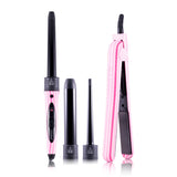 Flat Iron/Curling Wand Duet Set - Pink Stripes - RoyaleUSA