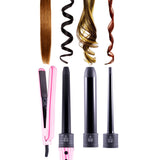 Flat Iron/Curling Wand Duet Set - Pink Stripes - RoyaleUSA