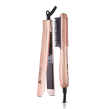 Duet Set - Platinum Flat Iron + Platinum Heating Brush