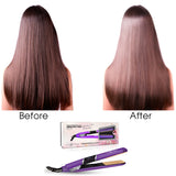 1″ Nano Fiber Flat Iron With Zero Friction Technology - Purple - RoyaleUSA