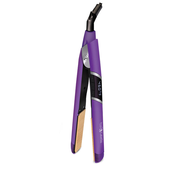 1″ Nano Fiber Flat Iron With Zero Friction Technology - Purple - RoyaleUSA