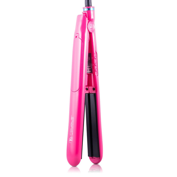 Ceramic Tourmaline Vapor Styling Hair Straightener with Argan Infusion Oil - Pink - RoyaleUSA