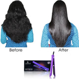 Platinum Genius Heating Element Hair Straightener with 100% Ceramic Plates - Deep Purple - RoyaleUSA