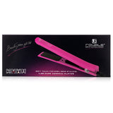 Platinum Genius Heating Element Hair Straightener with 100% Ceramic Plates - Pink Stripes