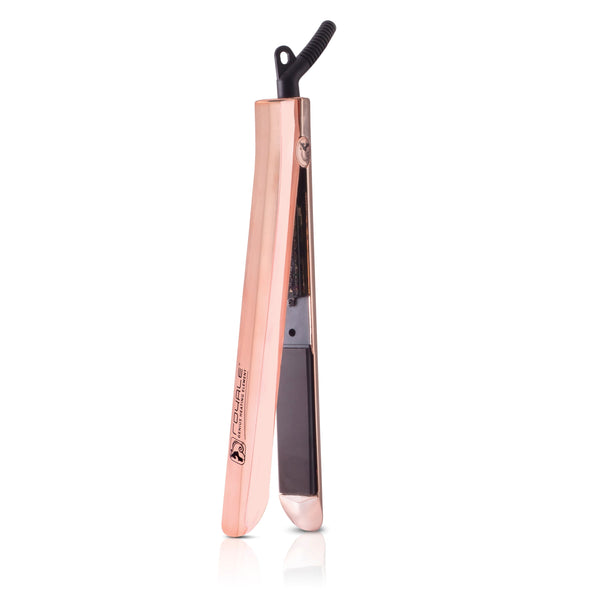 Limited Edition - Platinum Genius Heating Element Hair Straightener with 100% Ceramic Plates - Sparkling Rose Gold - RoyaleUSA